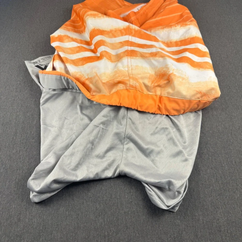 ZeroXposur Kids Orange Striped Board‎ Shorts Swim Trunks Size S Small Zip Pocket